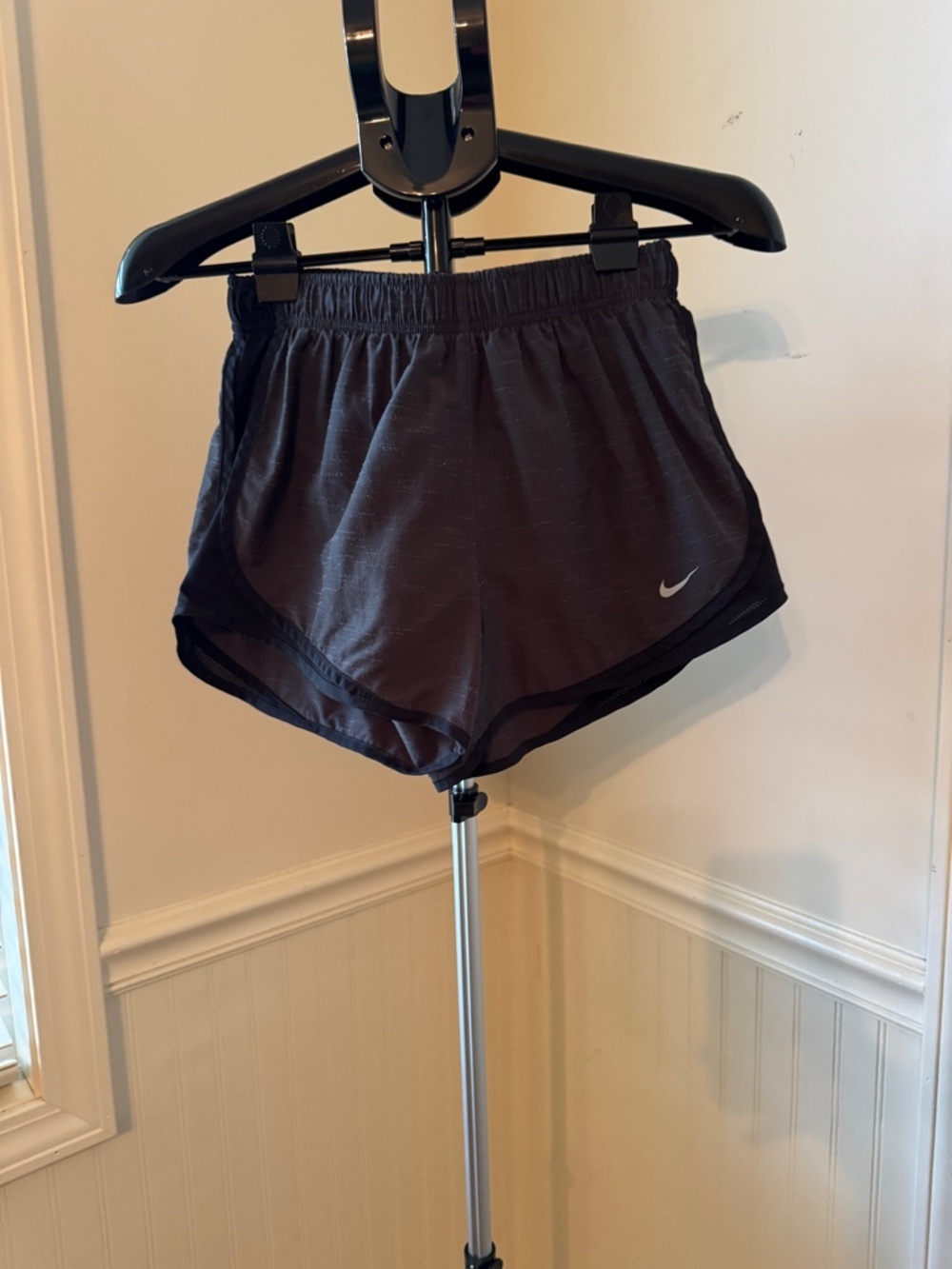 Nike Women's Dri Fit Black and Gray Running Shorts Size Small